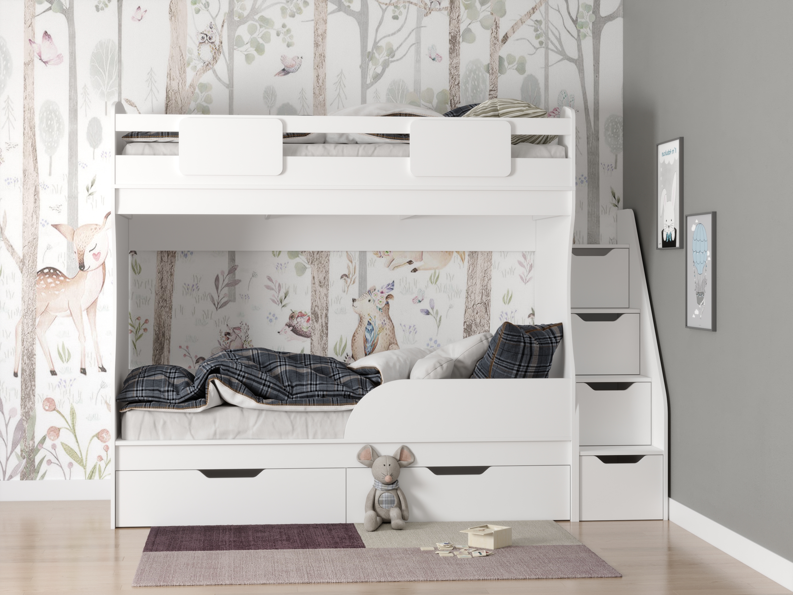 Кровать двухъярусная Дуэт 180х80 (правая)