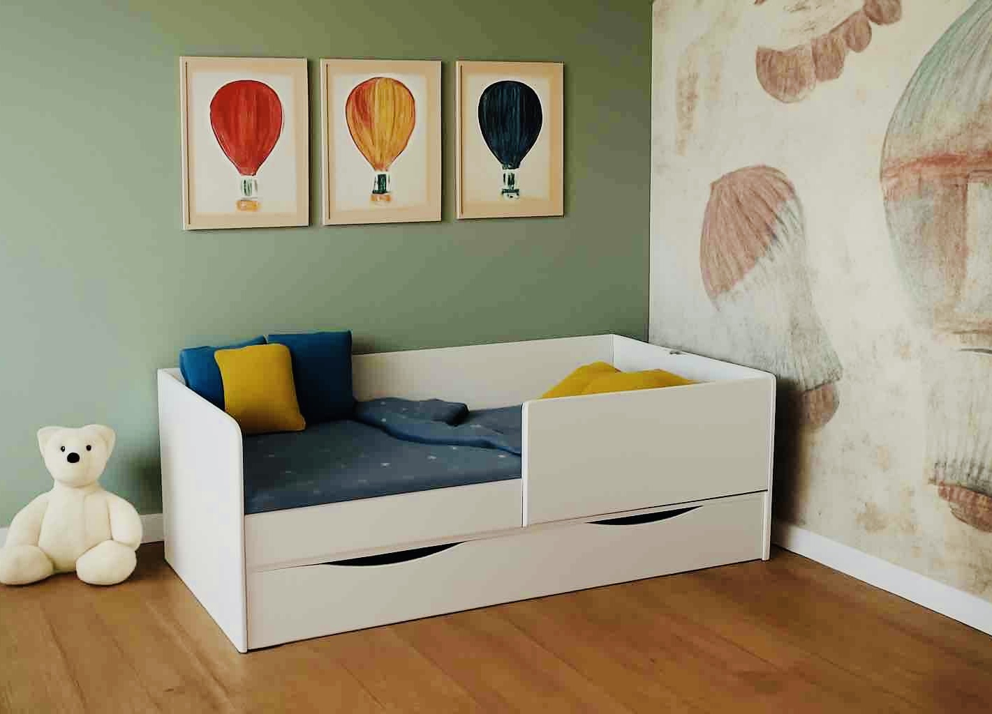 Кровать Малютка 140х80 (цвет белый) 