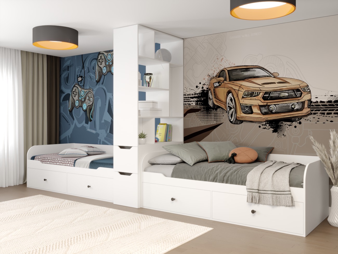 Комплект мебели Норд для 2 детей (с зонированием)