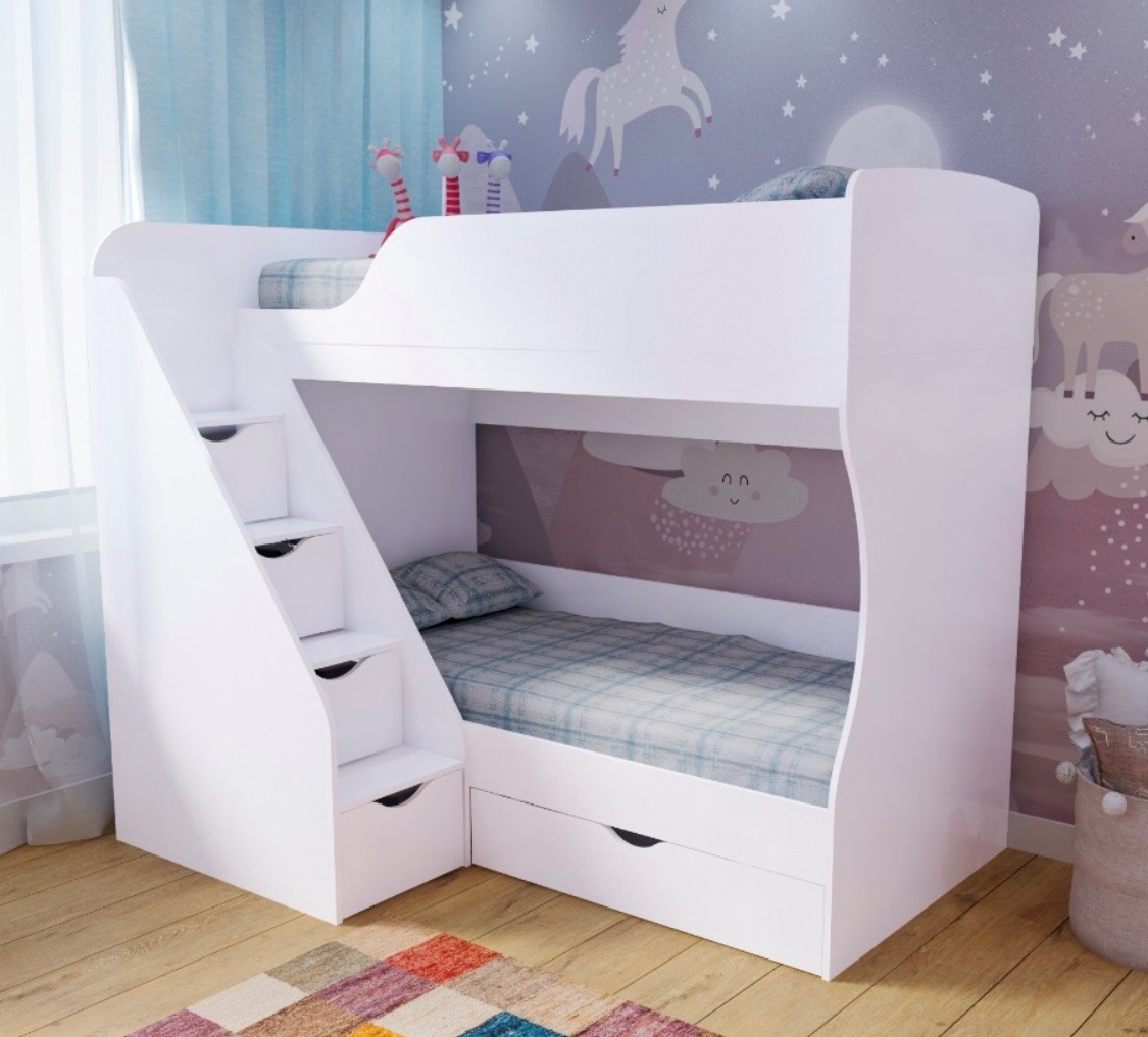 Двухъярусная кровать Умка-3 (левая) 90х200