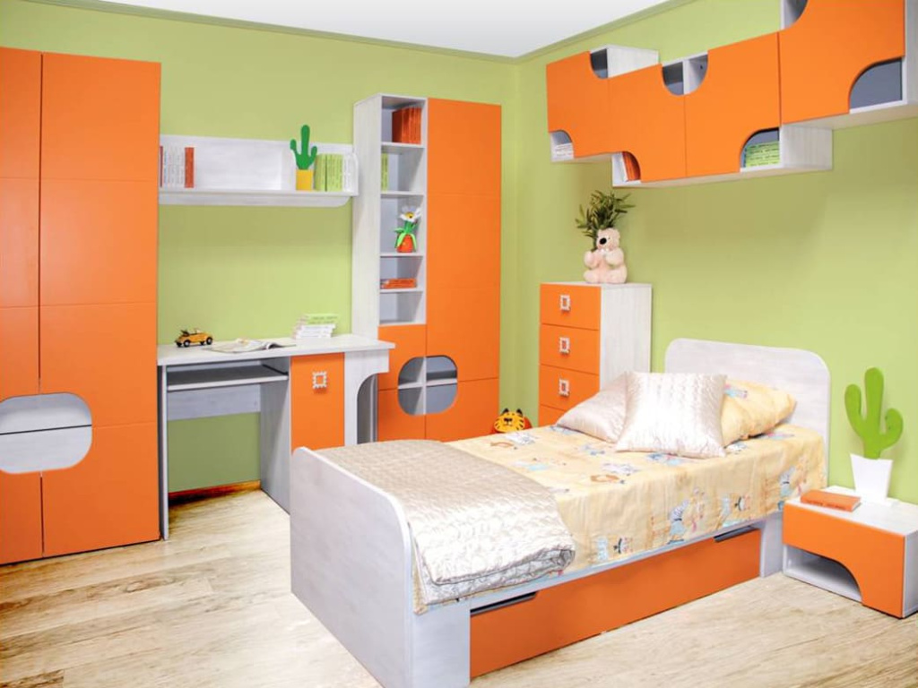 бело оранжевый цвет детской бело оранжевый цвет детской