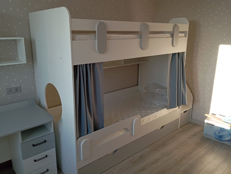 Кровать Фортуна (гаскон пайн + белый)  от Династия Kids