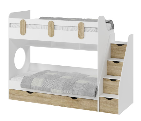 Двухъярусная кровать Фортуна (размеры и цвета разные) от Династия Kids