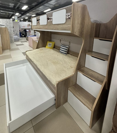 Кровать МЕГА ПРЕМИУМ 120х200 с доп.спальным местом от Династия Kids