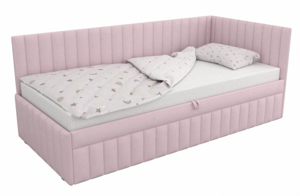 Угловая кровать 90х190 Софт Up Pinky с подъемным механизмом