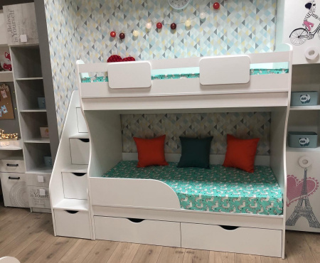 Двухъярусная кровать 160х80 Альфа Мини  от Династия Kids