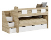 Кровать 2-х ярусная Городок (дуб золотистый + белый). Правая/левая от Династия Kids