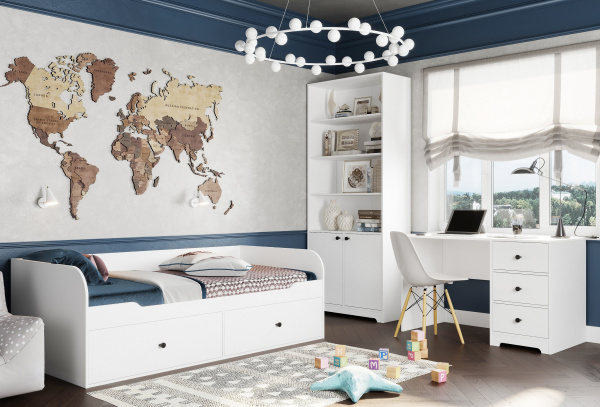 Комплект мебели Норд (кровать + стол + стеллаж)