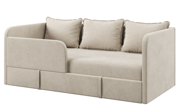 Диван-кровать Кэви (левый бортик). Велюр Тедди 304