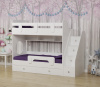 Двухъярусная кровать Фортуна-2 (правая) Цвет: белый 180х80 от Династия Kids