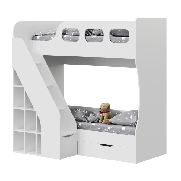 Кровать двухъярусная Умка-4 (лестница слева) 190х80