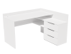 Компьютерный стол КСТ-1 (белый) правый/левый от Династия Kids