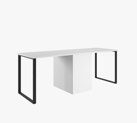 Стол Дуэт 1800 мм (белый + опоры черные) от Династия Kids