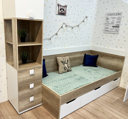 Кровать угловая 90х200 коллекции Модерн  от Династия Kids
