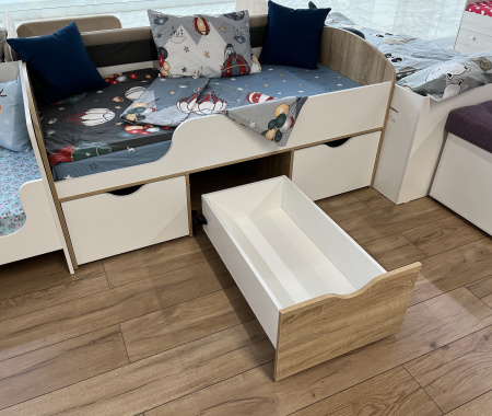 Кровать Малыш 80х160 (цвет белый) от Династия Kids