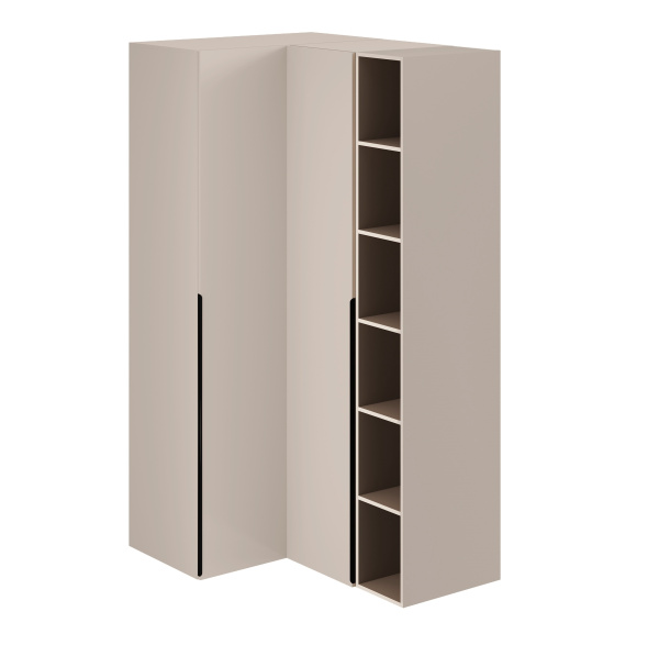 Угловой шкаф + пенал + стеллаж переходной коллекции Брайт Велюр