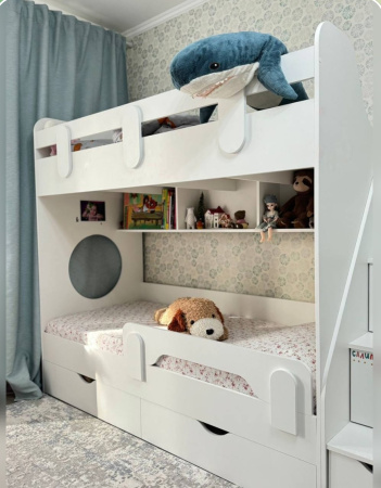 Двухъярусная кровать Фортуна (размеры и цвета разные) от Династия Kids