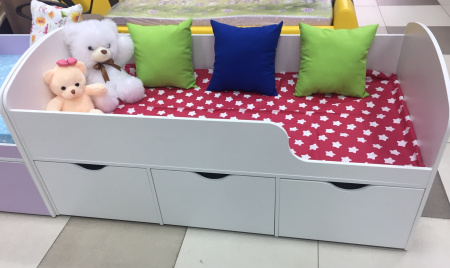 Кровать Малыш правая/левая (цвет: белый) от Династия Kids