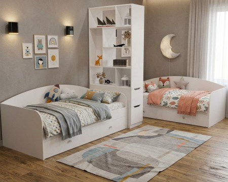 Кровать 160х80 Умка Мини NEW (ручки - дуб)  от Династия Kids