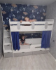 Двухъярусная кровать Фортуна (серебро+белый) 180*80 от Династия Kids