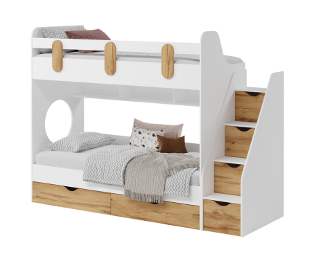 Двухъярусная кровать Фортуна (размеры и цвета разные) от Династия Kids