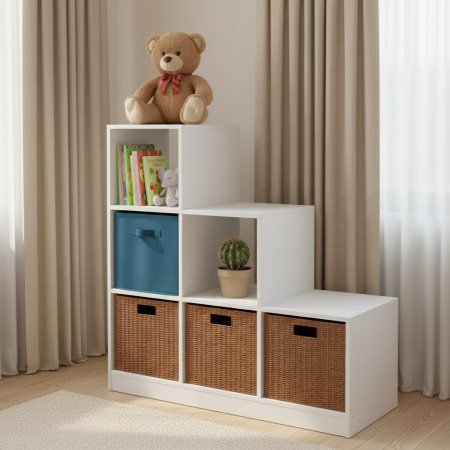 Стеллаж универсальный + кровать выдвижная 190х90 от Династия Kids