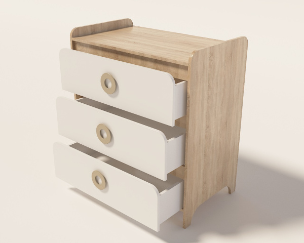 Комод Юниор (дуб сонома+белый) от Династия Kids
