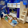 Кровать двухъярусная Фортуна 190х80 (белый + дуб сонома)  от Династия Kids