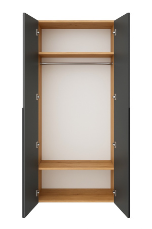 Шкаф + стеллаж переходной коллекции Брайт Графит от Династия Kids