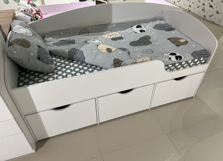 Кровать Малыш 80х160 (цвет белый) от Династия Kids