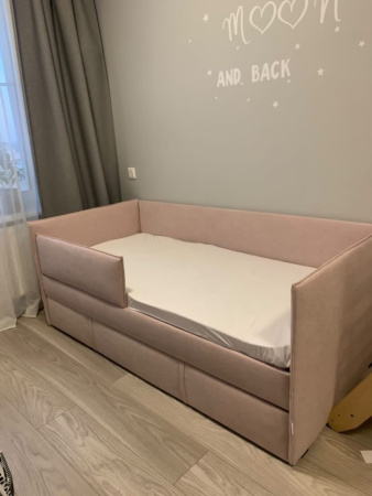 Мягкая кровать Моно 90х190 (с ящиком для белья) 