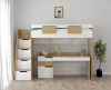 Кровать-чердак 190х90 + стол + тумба коллекции Мозаика от Династия Kids
