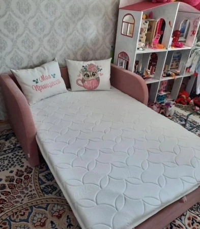 Выкатной диван Малыш Карамель 1100 мм (подушки с принтом)