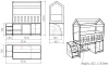 Кровать-чердак 160х80 Теремок (цвет белый) от Династия Kids
