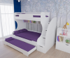 Кровать БИГ с доп.спальным местом (цвет белый) 120х200 от Династия Kids