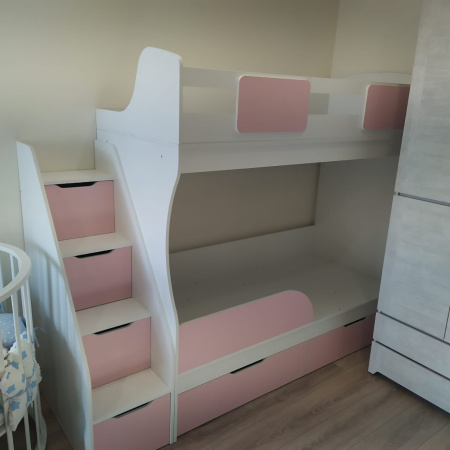 Кровать двухъярусная Дуэт (айскрим+белый)  от Династия Kids