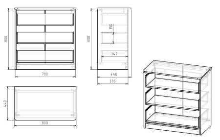 Комод коллекции Умка (цвет белый) от Династия Kids
