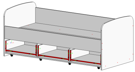 Кровать 2-х ярусная Городок (дуб золотистый + белый). Правая/левая от Династия Kids