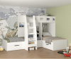 Кровать 3-х ярусная Династия (цвет белый) 190х90 Универсальная