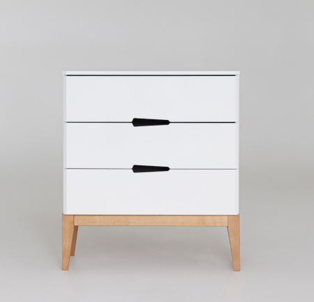 Комод Mиа белый/дерево (со съемным пеленальным столом) от Династия Kids
