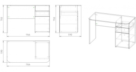 Стол  коллекции Престиж 1.1  от Династия Kids