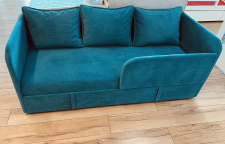 Диван-кровать Кэви (правый или левый бортик). Велюр Тедди  от Династия Kids