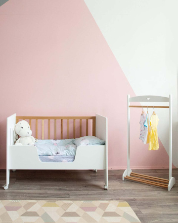 Кроватка-стол Миа 120х60 белый/дерево  от Династия Kids