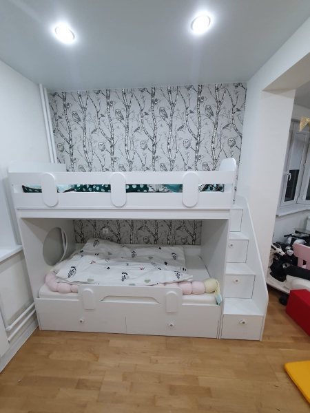 Кровать 2-х ярусная Фортуна-2 с бортиком от Династия Kids