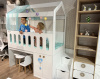 Кровать-чердак 160х80 Теремок (цвет белый) от Династия Kids