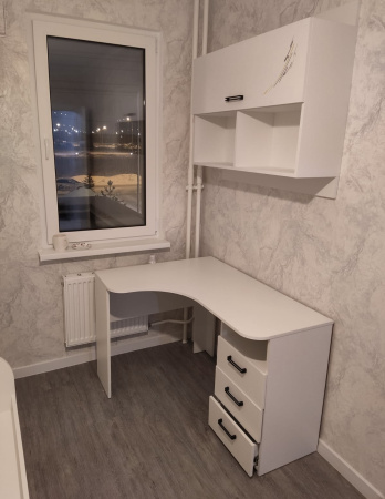 Стол угловой Престиж с 3 ящиками (цвет белый) от Династия Kids