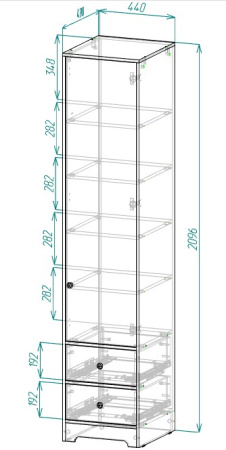 Пенал-2 коллекции Зефир от Династия Kids