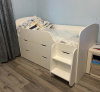 Кровать-чердак Малыш 7 (цвет белый) 160х80 от Династия Kids
