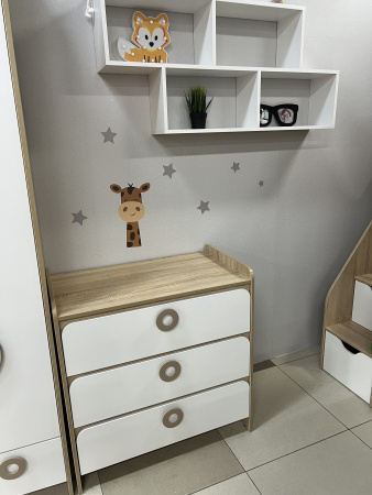 Комод Юниор (дуб сонома+белый) от Династия Kids
