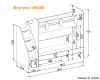 2-х ярусная кровать Фортуна 180х80 (цвет белый)